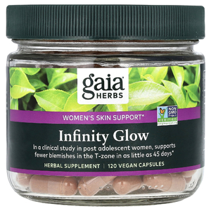 Gaia Herbs, Infinity Glow, средство для поддержки кожи для женщин, 120 веганских капсул (Товар снят с продажи) 