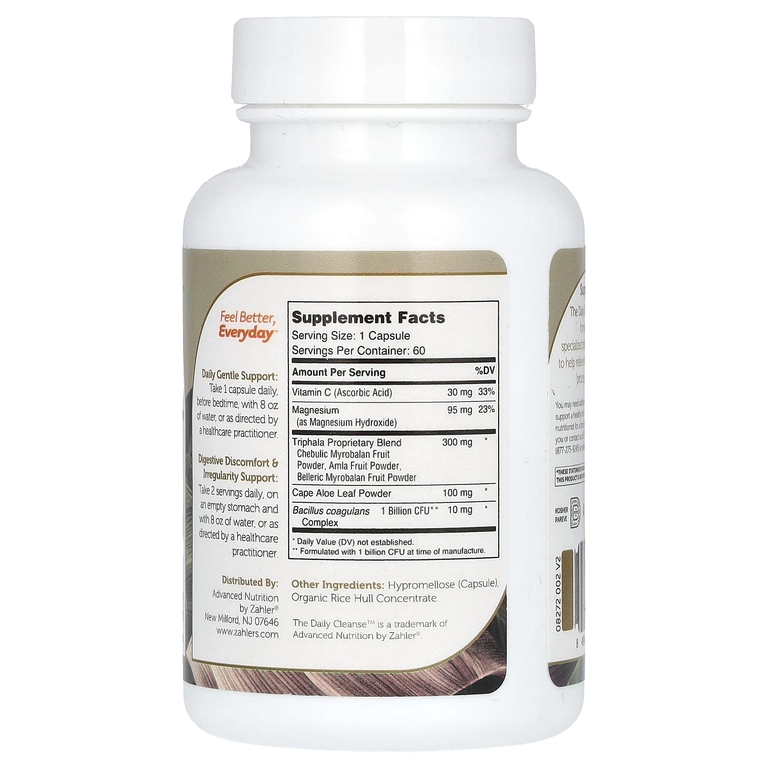 Zahler, The Daily Cleanse, ежедневное очищение, 60 капсул