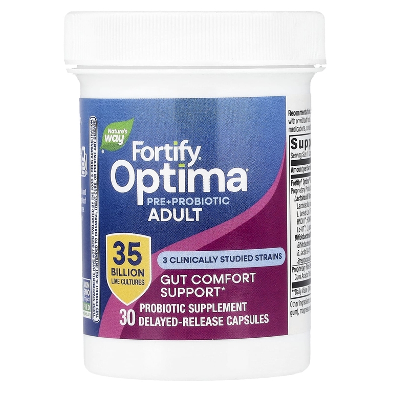 Nature's Way, Fortify® Optima®  Advanced Care Pre + Probiotic, для взрослых, 30 капсул с отсроченным высвобождением