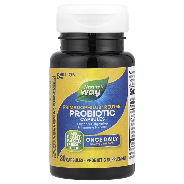 Nature's Way, Primadophilus® Reuteri, пробиотик, 5 млрд КОЕ, 30 капсул
