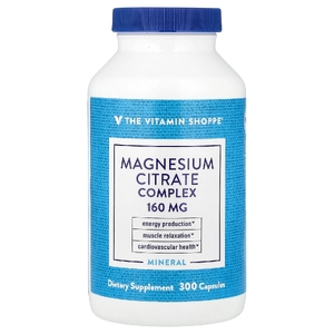 The Vitamin Shoppe, комплекс цитрата магния, 160 мг, 300 капсул