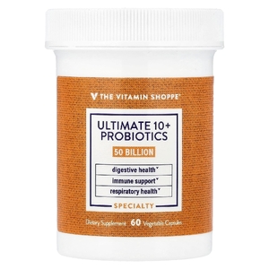 The Vitamin Shoppe, Ultimate 10+, пробиотики, 50 млрд КОЕ, 60 вегетарианских капсул