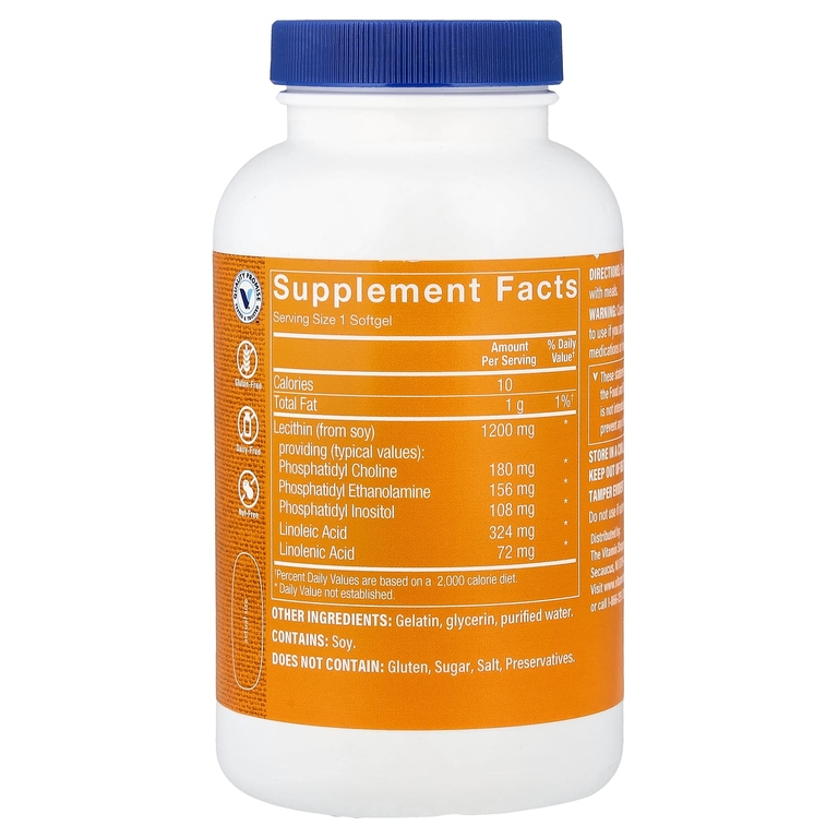 The Vitamin Shoppe, лецитин, 1200 мг, 180 капсул