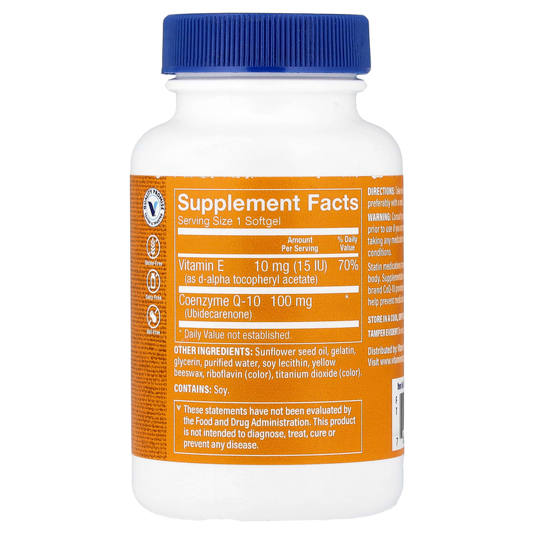 The Vitamin Shoppe, Коэнзим Q-10, 100 мг, 120 мягких таблеток