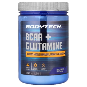 BodyTech, BCAA и глутамин в порошке, без вкусовых добавок, 409 г (14,4 унции)