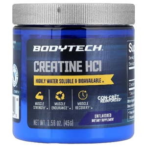 BodyTech, Креатин гидрохлорид, без добавок, 45 г (1,58 унции)