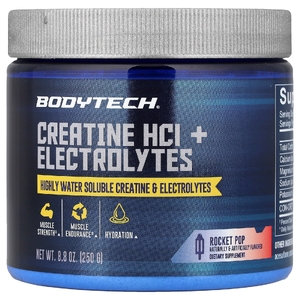 BodyTech, Креатин гидрохлорид с электролитами, Rocket Pop, 250 г (8,8 унции)