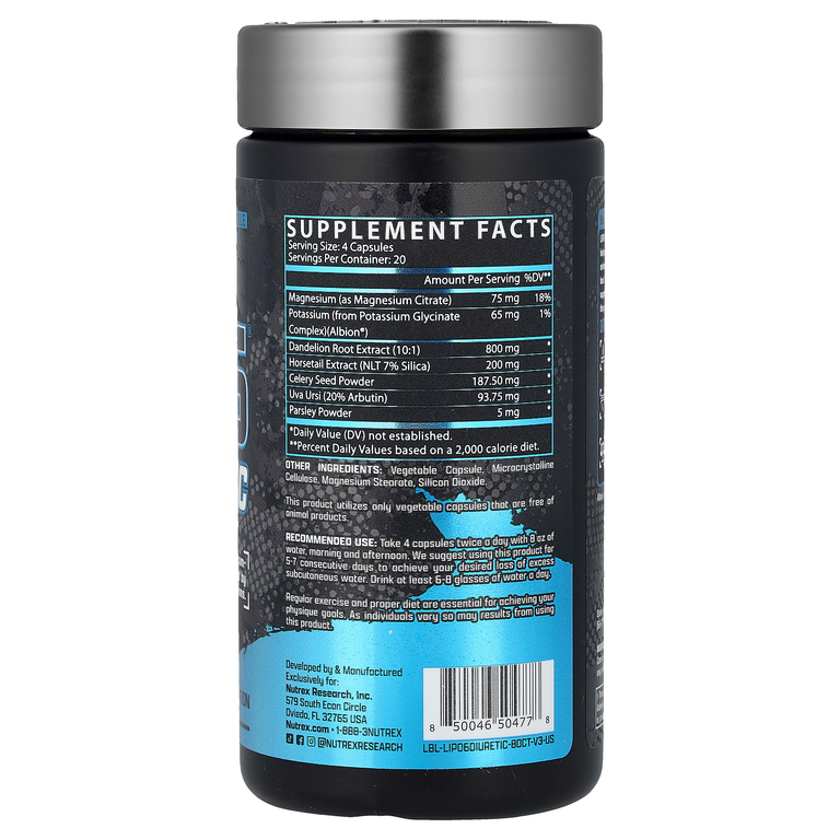 Nutrex Research, LIPO-6®  Black Diuretic, 80 капсул
