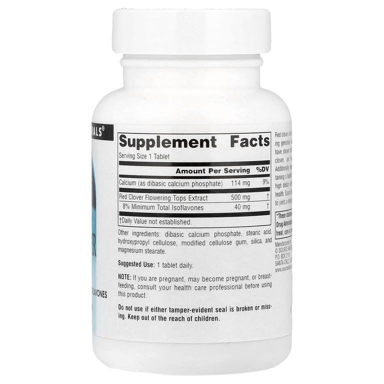 Source Naturals, экстракт красного клевера, 60 таблеток