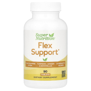Super Nutrition, Flex Support, добавка для поддержки гибкости, с глюкозамина гидрохлоридом, метилсульфонилметаном, гиалуроновой кислотой, куркумой и босвеллией, 90 таблеток (Товар снят с продажи) 