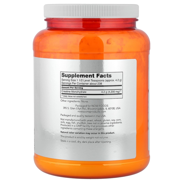 NOW Foods, Sports, микронизированный моногидрат креатина, 1 кг (2,2 фунта)