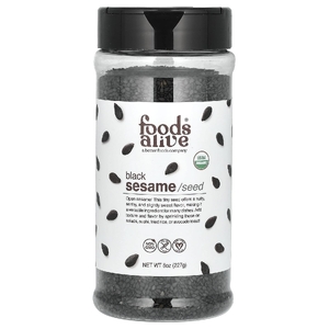 Foods Alive, Органический шейкер для семян черного кунжута, 227 г (8 унций) (Товар снят с продажи) 