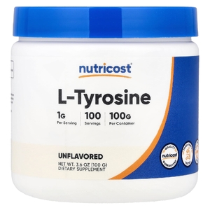 Nutricost, L-тирозин, без вкуса, 100 г