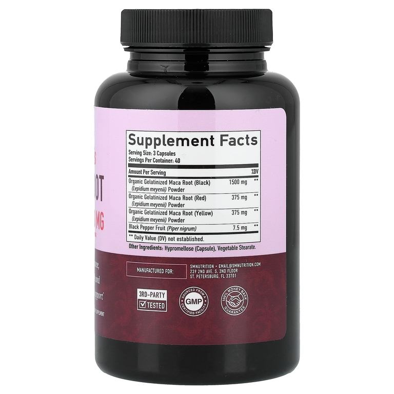 SMNutrition, Корень маки для женщин, 120 капсул