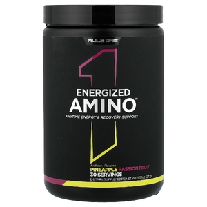 Rule One Proteins, Energized Amino, аминокислоты, ананас и маракуйя, 270 г (9,52 унции)