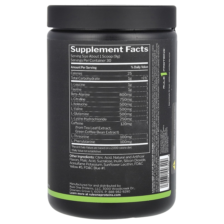 Rule One Proteins, Energized Amino, аминокислоты, кислые конфеты, 270 г (9,52 унции) (Товар снят с продажи) 