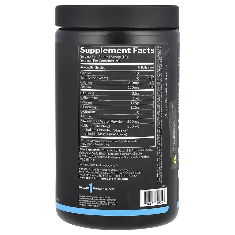 Rule One Proteins, Active BCAA, со вкусом голубой малины, 390 г (13,76 унции)