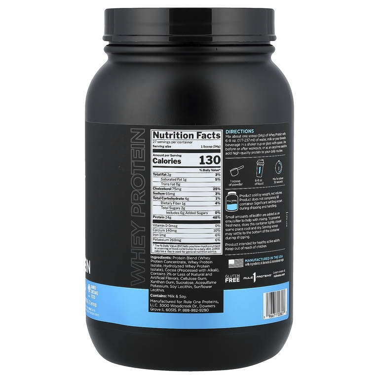 Rule One Proteins, сывороточный протеин, со вкусом кофе мокко, 918 г (2,02 фунта)