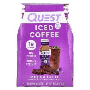 Quest Nutrition, холодный кофе, мокко латте, 4 флакона по 296 мл (10 жидк. унций)