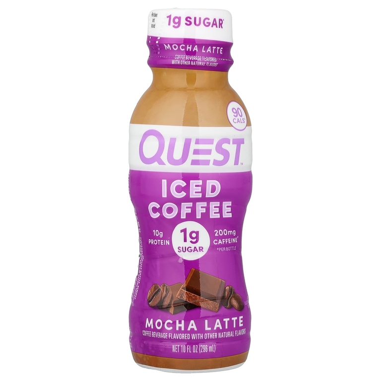 Quest Nutrition, холодный кофе, мокко латте, 4 флакона по 296 мл (10 жидк. унций)