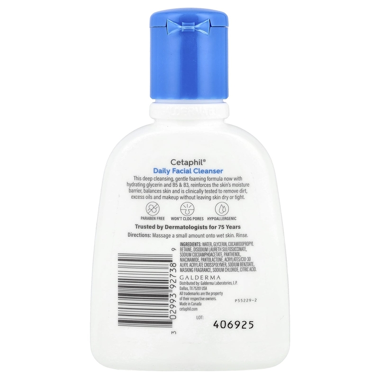Cetaphil, Ежедневное очищающее средство, для нормальной и жирной кожи, 118 мл (4 жидк. Унции)