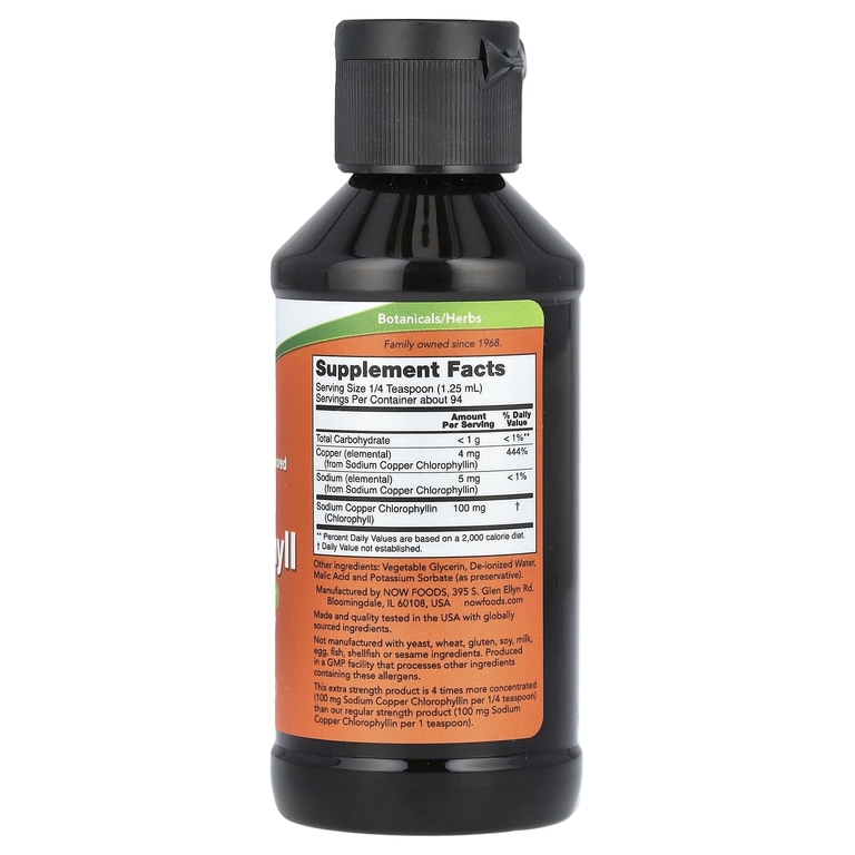 NOW Foods, жидкий хлорофилл,с нейтральным вкусом, 118 мл (4 жидк. унции)
