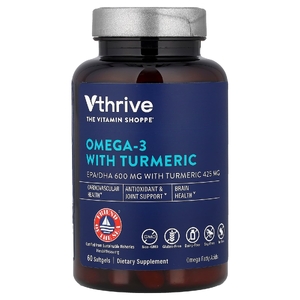 Vthrive, Омега-3 с куркумой, 60 мягких таблеток