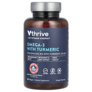 Vthrive, Омега-3 с куркумой, 60 мягких таблеток
