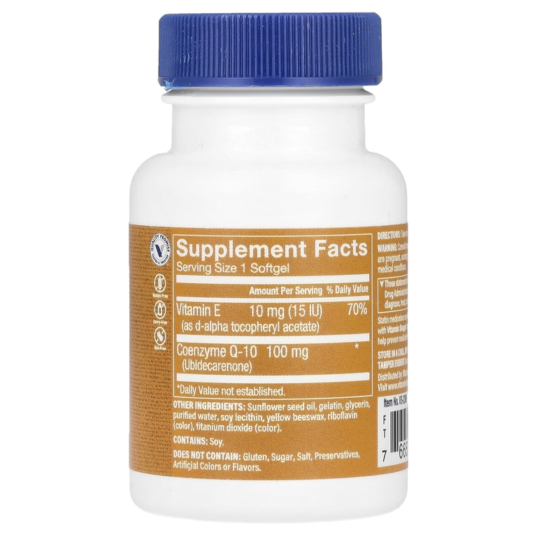 The Vitamin Shoppe, CoQ-10, 100 мг, 30 мягких таблеток