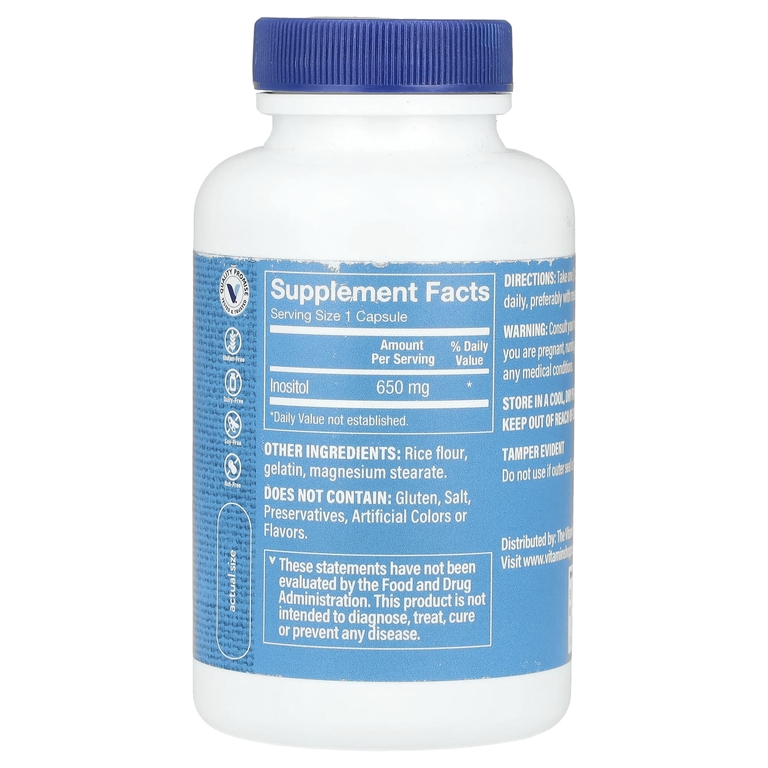 The Vitamin Shoppe, Инозитол, 650 мг, 100 капсул