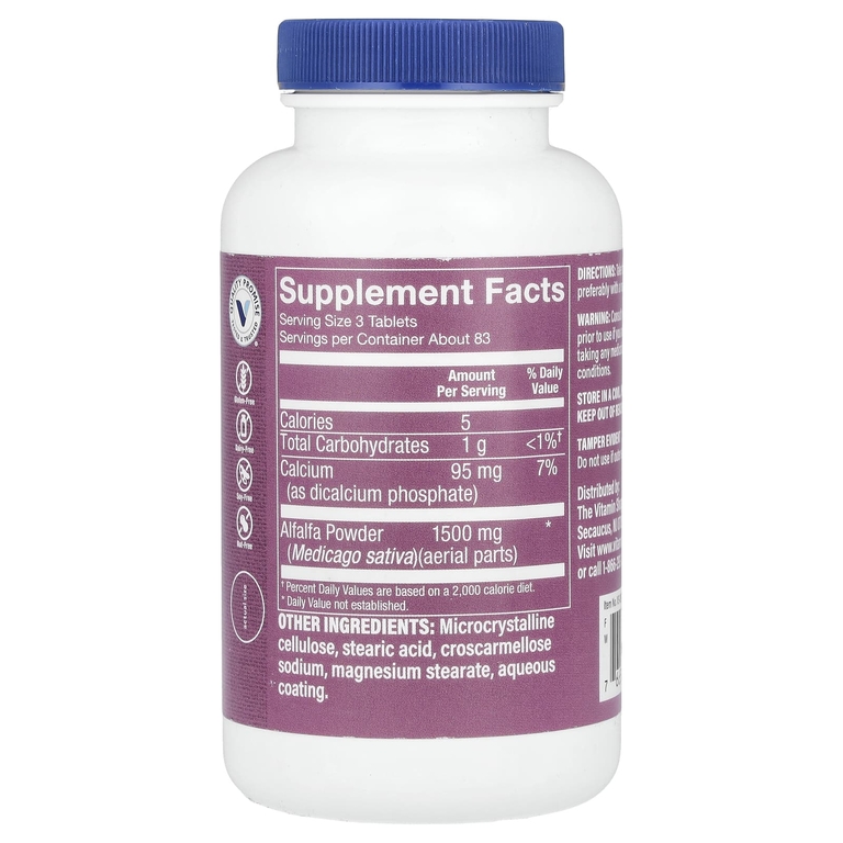 The Vitamin Shoppe, Люцерна, 250 таблеток (Товар снят с продажи) 