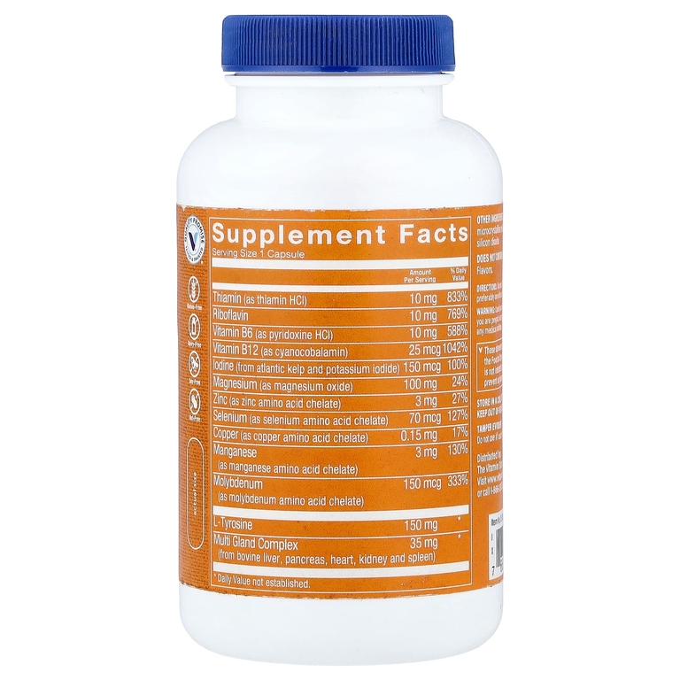 The Vitamin Shoppe, комплекс для здоровья щитовидной железы, 100 капсул