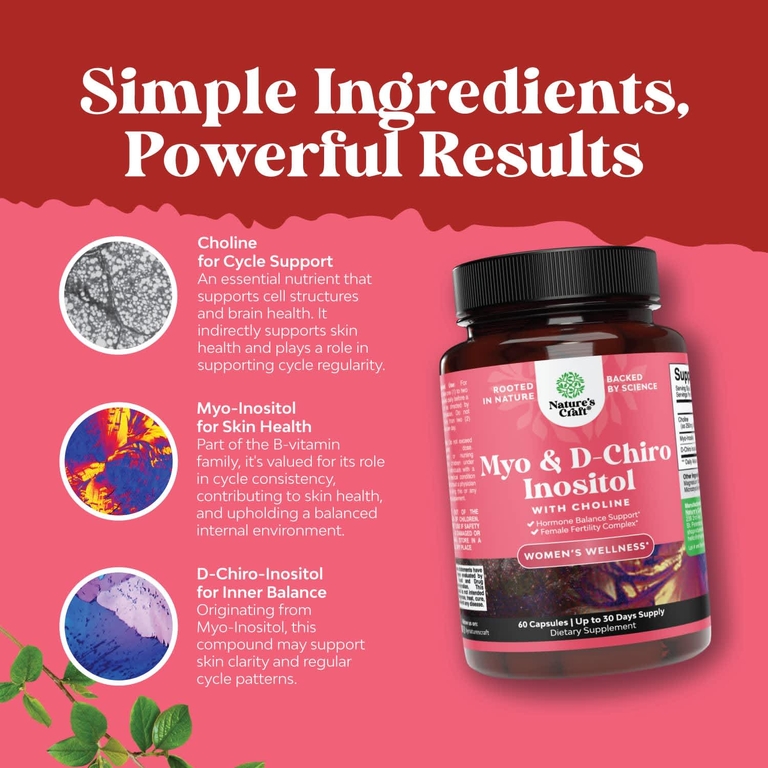 Nature's Craft, Мио и D-хиро-инозит с холином, 60 капсул (Товар снят с продажи) 