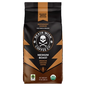 Death Wish Coffee, Молотый, средней обжарки, 283 г (10 унций) (Товар снят с продажи) 