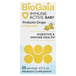 BioGaia, Immune Strengthening Baby, пробиотик в каплях и витамин D, 0,17 жидк. унции