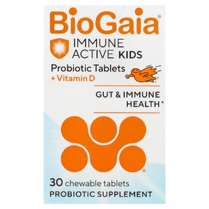 BioGaia, Protectis Kids, Immune Active, вкус апельсина, 30 жевательных таблеток с пробиотиками
