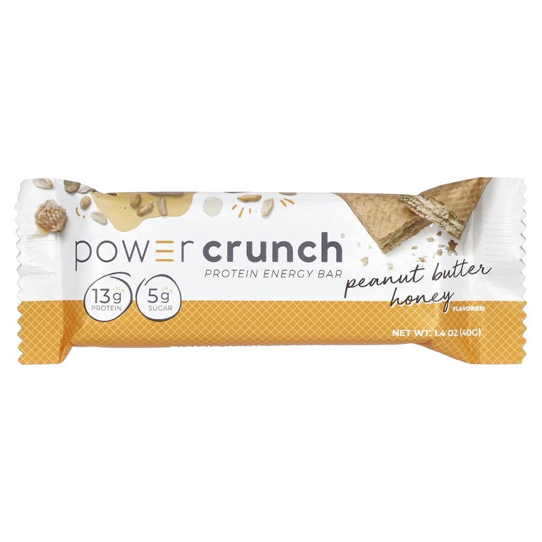 BNRG, Power Crunch Protein Energy, батончик с арахисовой пастой и медом, 12 батончиков по 40 г (1,4 унции) (Товар снят с продажи) 