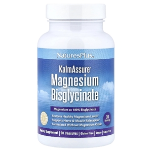 NaturesPlus, KalmAssure®, глицинат магния, 90 капсул (70 мг в 1 капсуле)