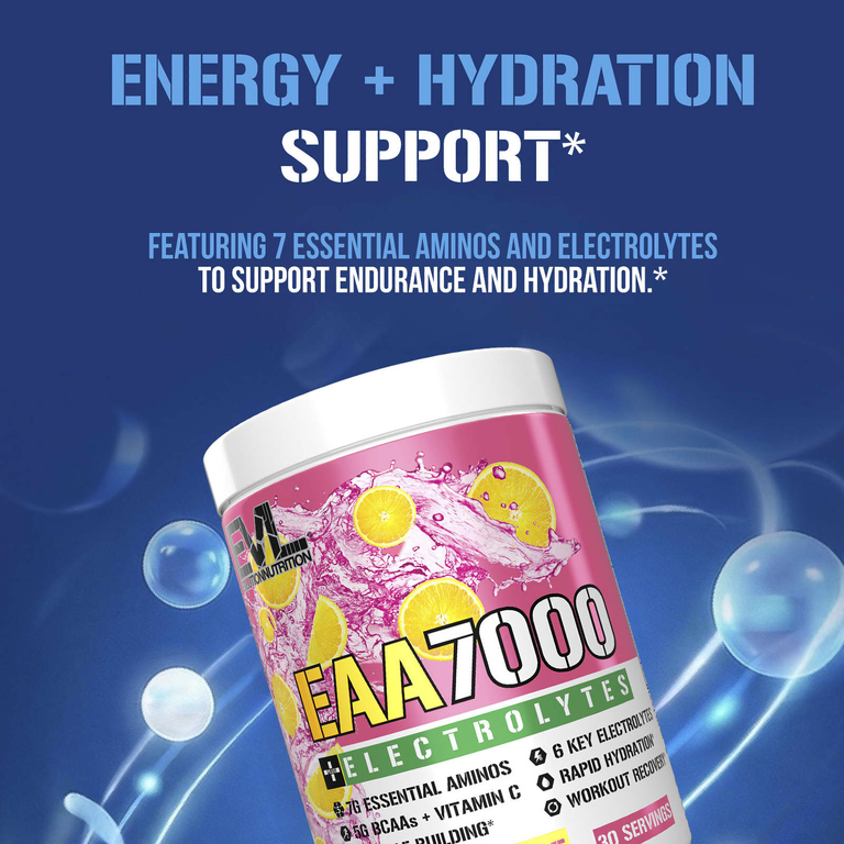 EVLution Nutrition, EAA 7000 + электролиты, розовый лимонад, 369 г (13 унций)