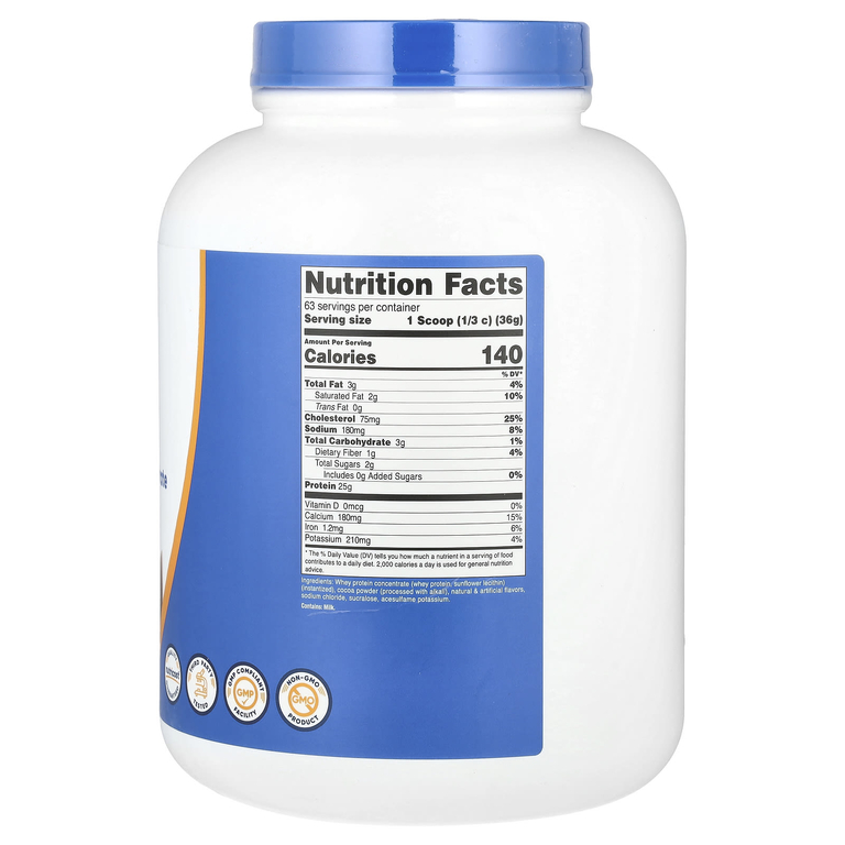 Nutricost, концентрат сывороточного протеина, со вкусом молочного шоколада, 2268 г (5 фунтов)