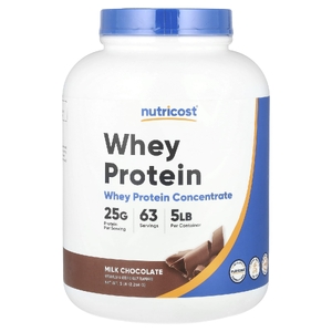 Nutricost, концентрат сывороточного протеина, со вкусом молочного шоколада, 2268 г (5 фунтов)