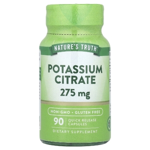 Nature's Truth, Цитрат калия, 275 мг, 90 капсул с быстрым высвобождением