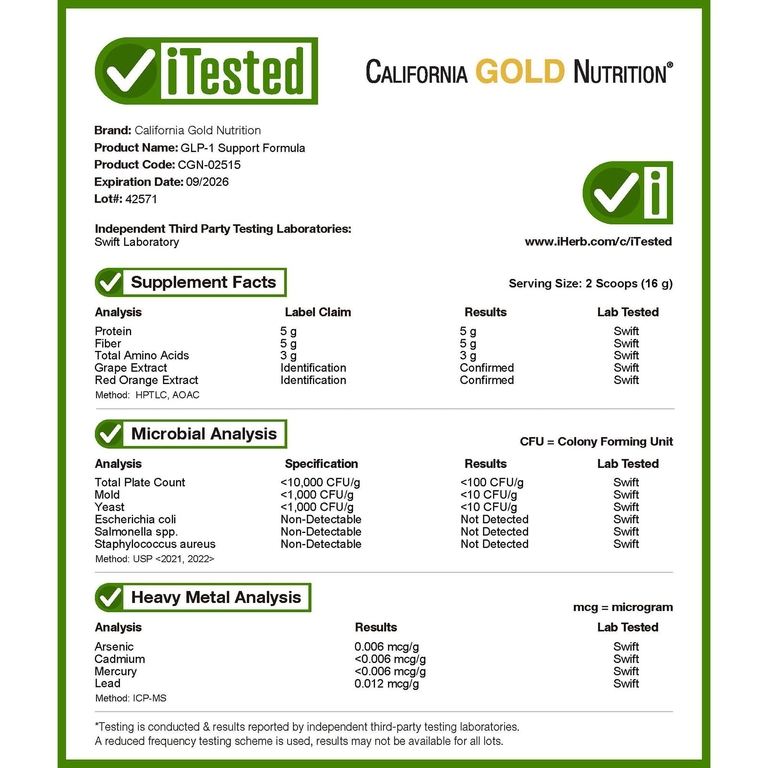 California Gold Nutrition, добавка для поддержания уровня ГПП-1 с пептидами коллагена, пребиотической клетчаткой и незаменимыми аминокислотами, арбуз и юдзу, 1 кг (2,2 фунта)