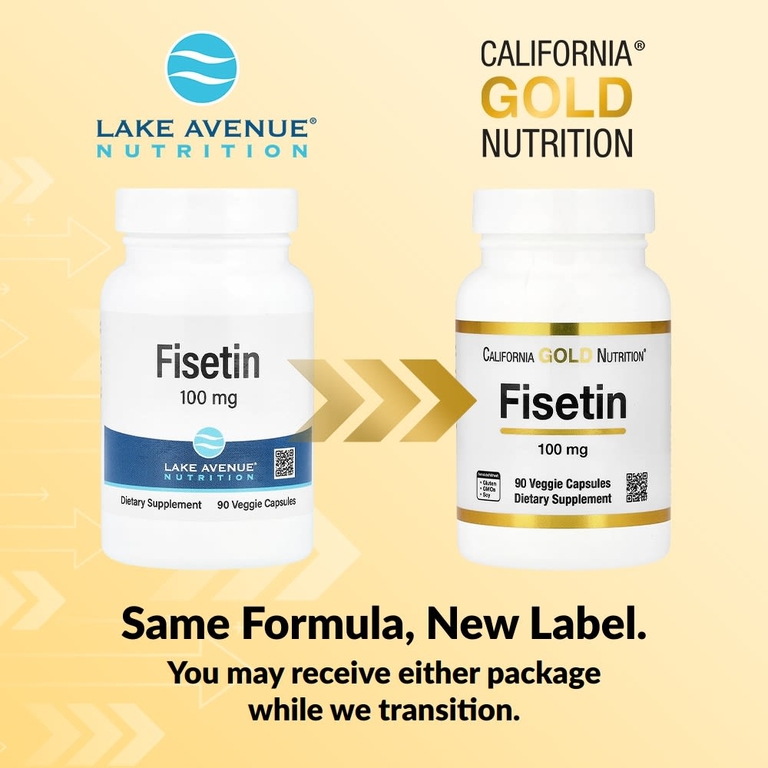 California Gold Nutrition, физетин, 100 мг, 90 растительных капсул
