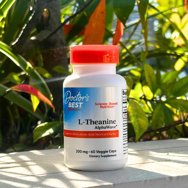 Doctor's Best, L-теанин, AlphaWave®, 200 мг, 60 растительных капсул