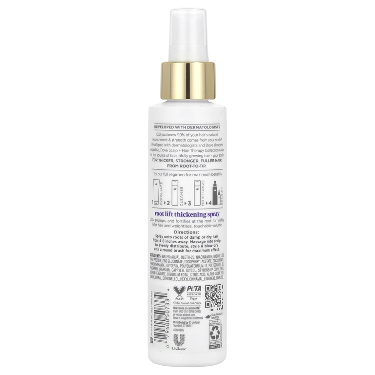 Dove, Scalp + Hair Therapy, спрей для утолщения корней, 147 мл (5 жидк. унц.)