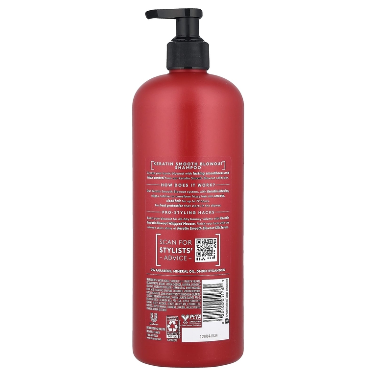 TRESemmé, Keratin Smooth Blowout шампунь, 828 мл (28 жидк. Унций)