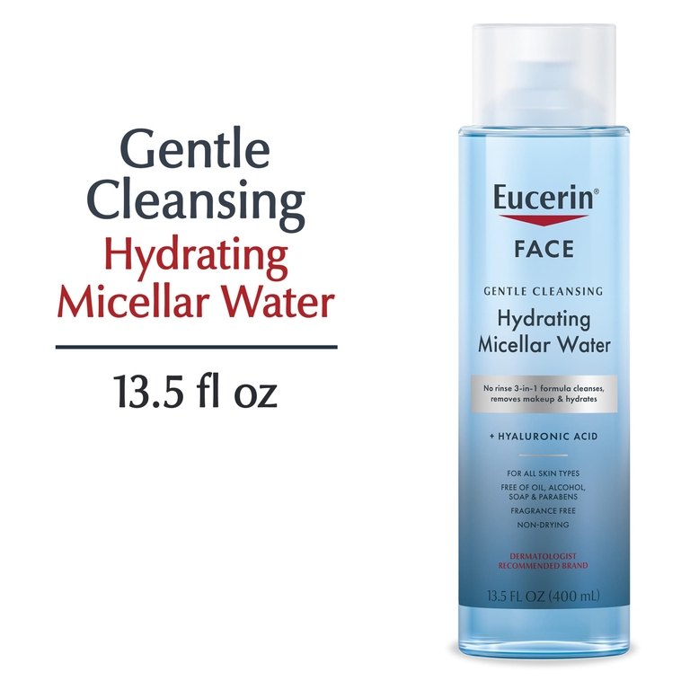 Eucerin, Face, увлажняющая мицеллярная вода, без отдушек, 400 мл (13,5 жидк. унц.)