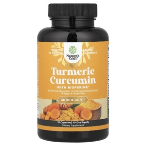 Nature's Craft, куркумин из куркумы с BioPerine®, 90 капсул