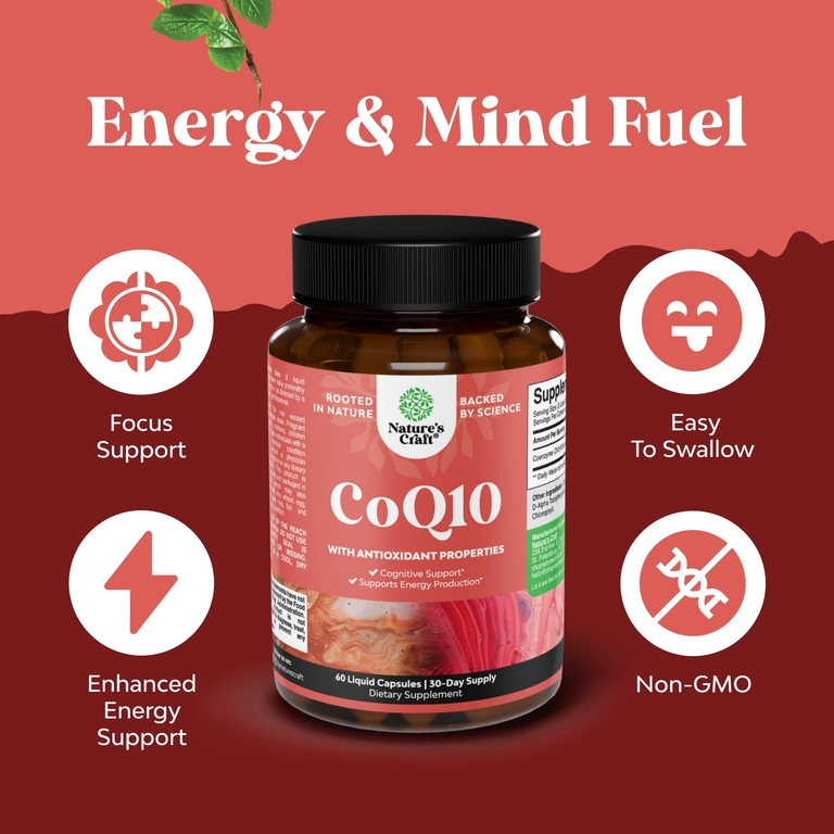 Nature's Craft, CoQ10, 60 жидких капсул (100 мг на капсулу)